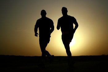 Two male runners