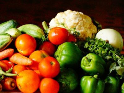 a pile of vegetables
