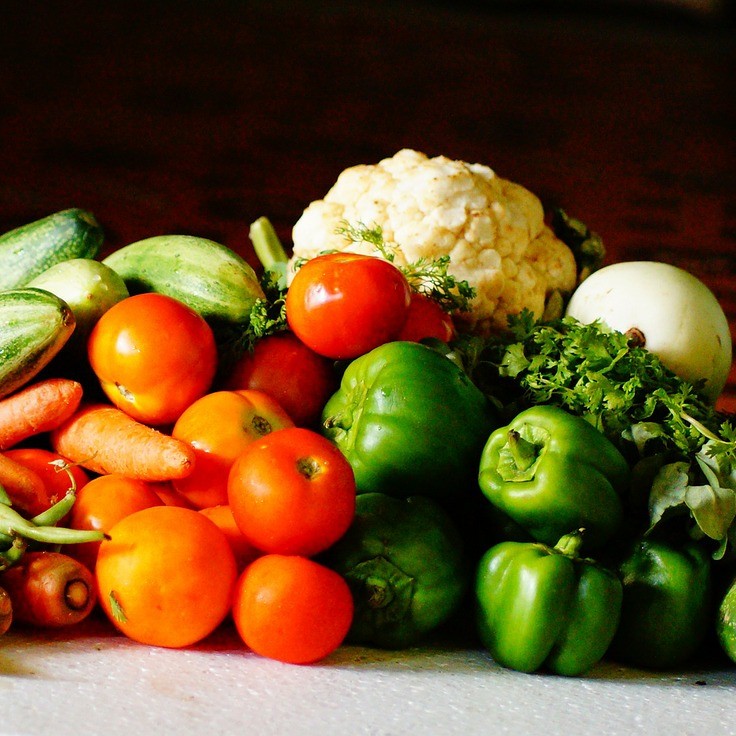 a pile of vegetables